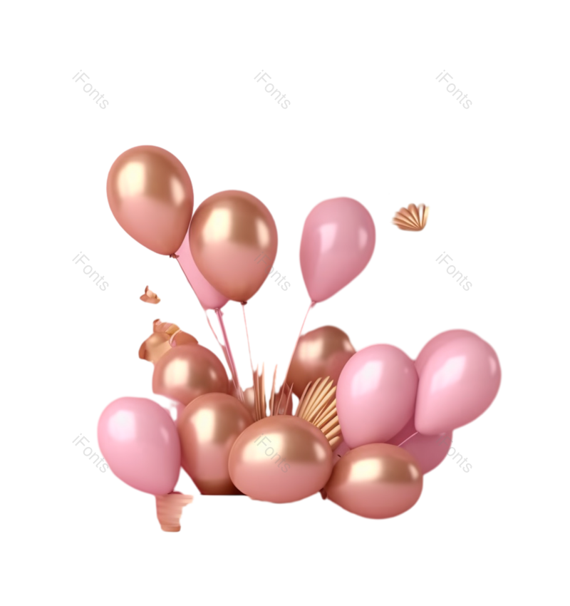 节日图片,气球元素,3DPNG,礼物免抠素材